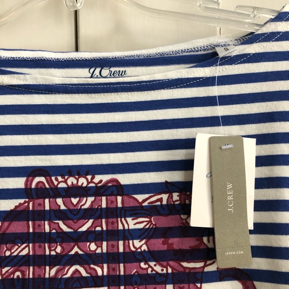 J. Crew Striped Elephant Top - Picture 2 of 2